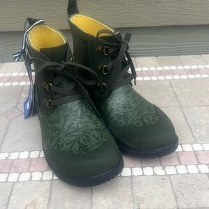Joules green rain shoes
